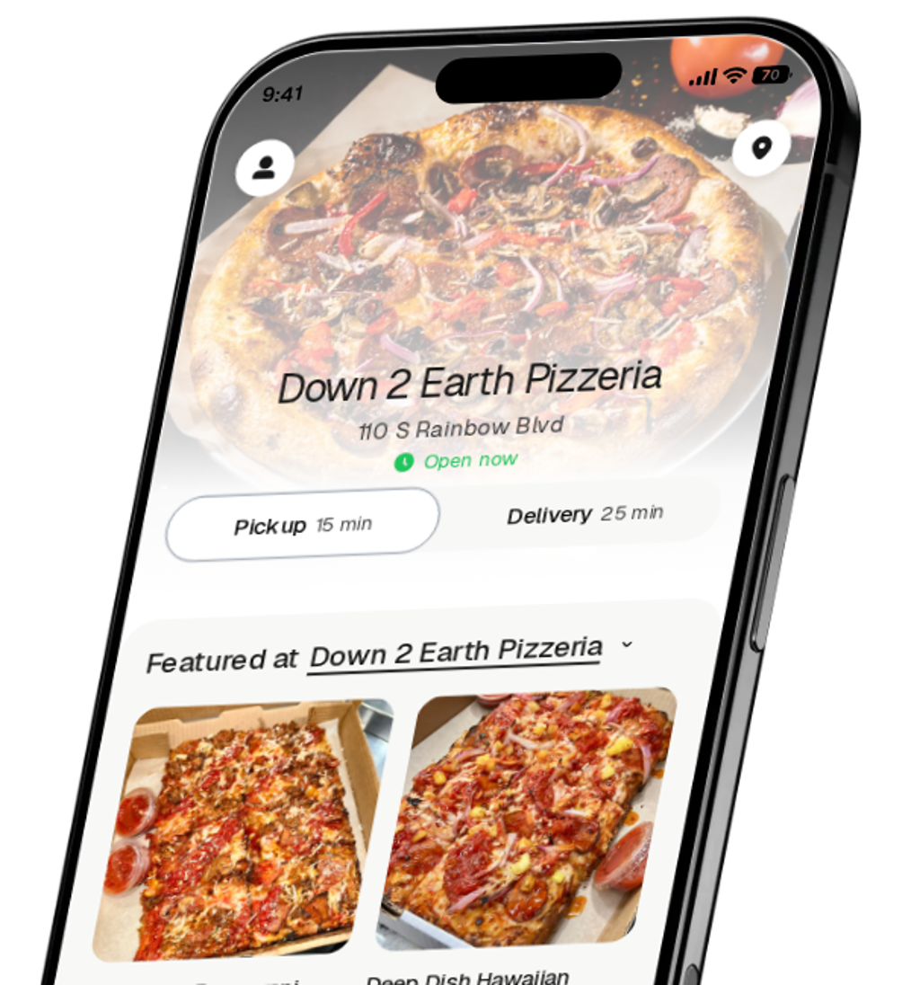 Down 2 Earth Pizzeria app preview