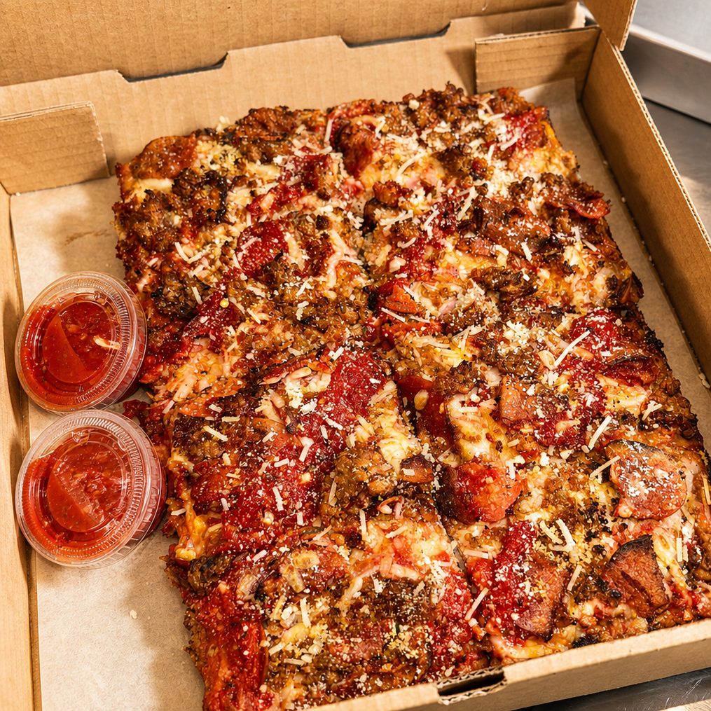 Deep Dish Pepperoni & Sausage.